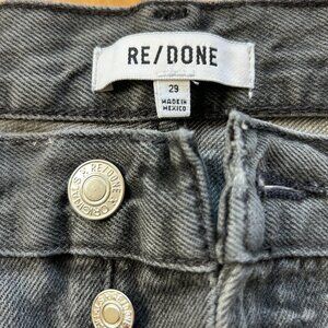 RE/DONE 90's High Rise Loose Black Button Fly Jeans